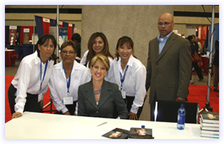 Dennis Kennedy, founder and CEO of the Washington Diversity Council, meets with Carly Fiorina, former chair and CEO of Hewlett-Packard.